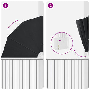 vidaXL Schermo di Privacy per Balcone Antracite 210 x 210 cm Tessuto