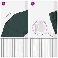 vidaXL Schermo di Privacy per Balcone Verde scuro 210 x 210 cm Tessuto