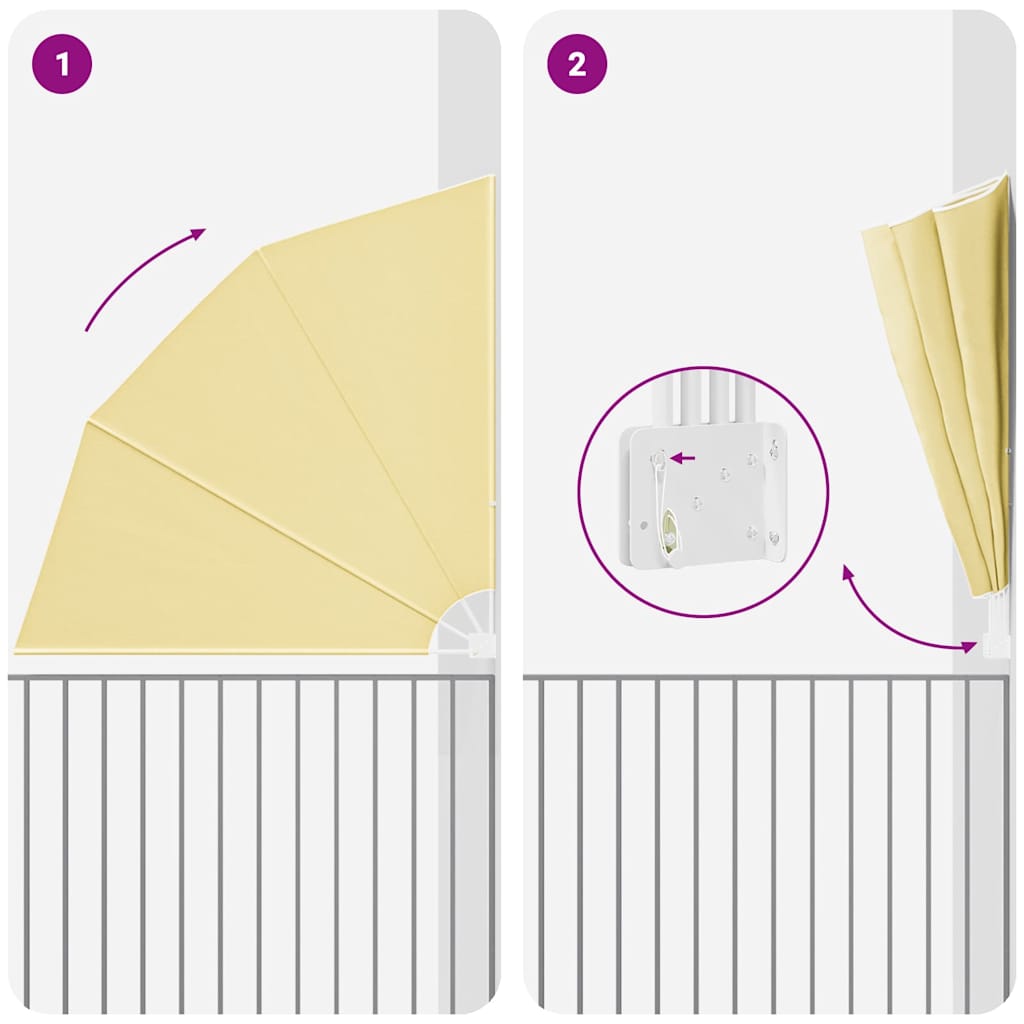 Schermo di Privacy per Balcone Sabbia 210 x 210 cm Tessuto 42000938