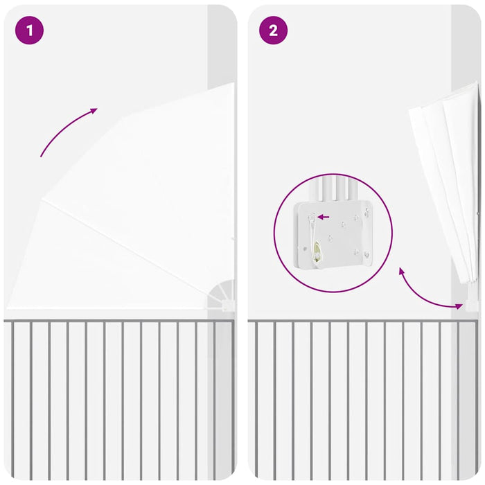 vidaXL Schermo di Privacy per Balcone Bianco 210 x 210 cm Tessuto