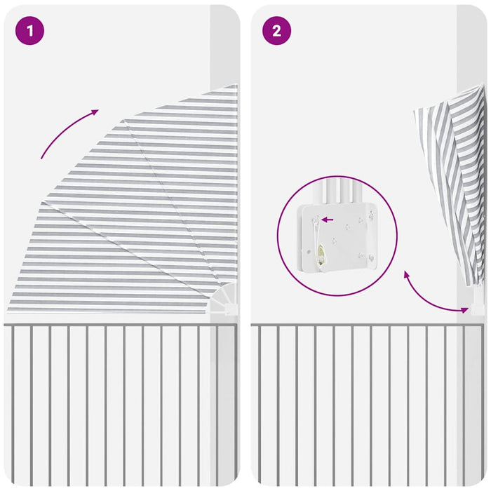 Schermo di Privacy per Balcone Antracite e bianco 210 x 210 cm 42000940