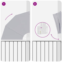 vidaXL Schermo di Privacy per Balcone Grigio 115 x 115 cm Tessuto