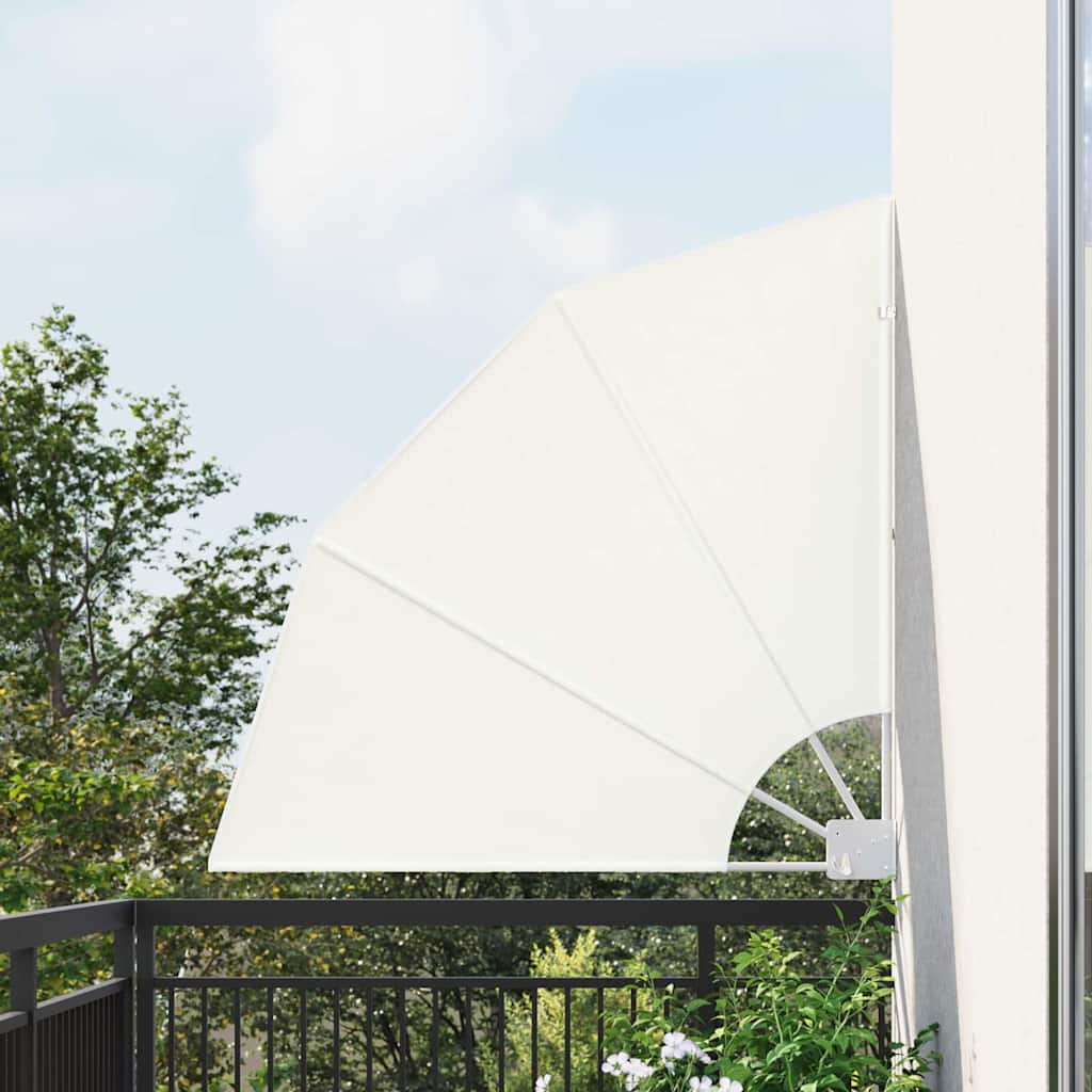 vidaXL Schermo di Privacy per Balcone Crema 115 x 115 cm Tessuto