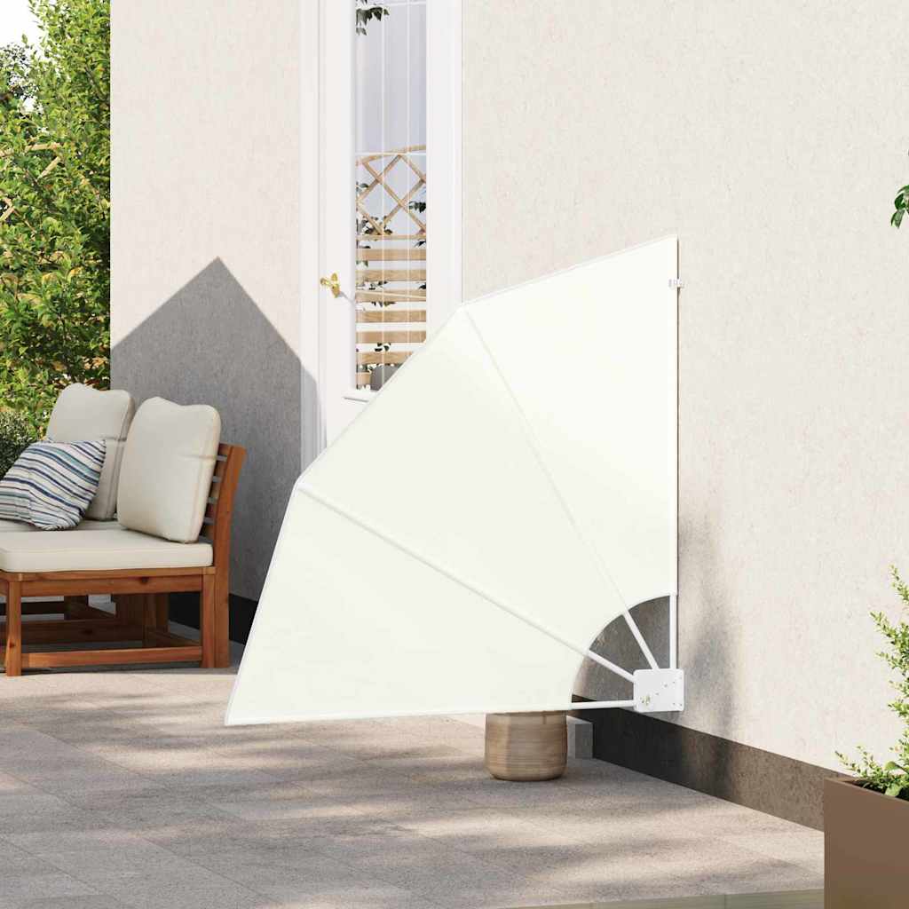 vidaXL Schermo di Privacy per Balcone Crema 115 x 115 cm Tessuto
