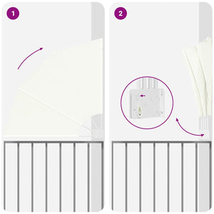 vidaXL Schermo di Privacy per Balcone Crema 115 x 115 cm Tessuto