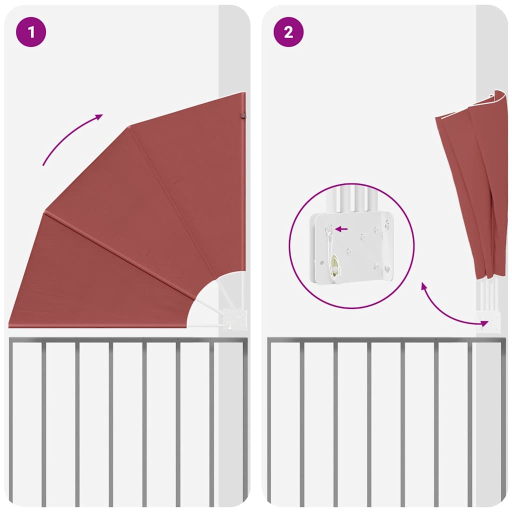 Schermo di Privacy per Balcone Terracotta 115 x 115 cm Tessuto 42000943