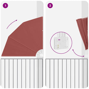 vidaXL Schermo di Privacy per Balcone Terracotta 160 x 160 cm Tessuto