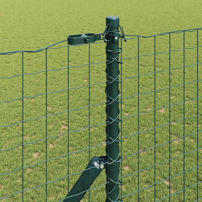 Pali per Recinzione 7 pcs Verde Ø32mm 200 cm Acciaio zincato 42004198