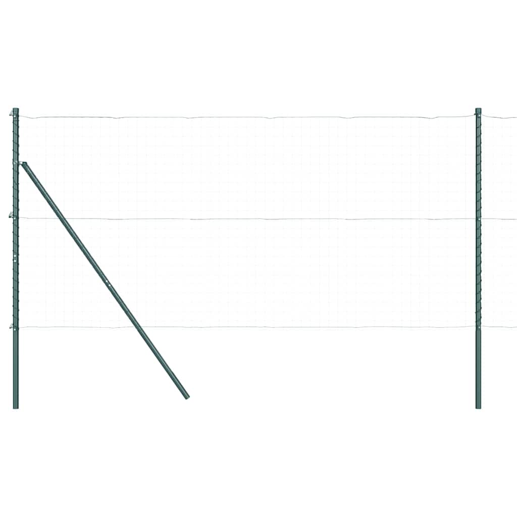 Pali per Recinzione 7 pcs Verde Ø32mm 200 cm Acciaio zincato 42004198