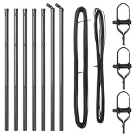 Pali per Recinzione 7 pcs Grigio Ø32mm 100 cm Acciaio zincato 42004204