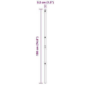 Pali per Recinzione 13 pcs Grigio Ø32mm 190 cm Acciaio zincato 42004213