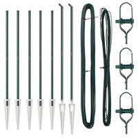 Pali per Recinzione 7 pcs Verde Ø32mm 180 cm Acciaio zincato 42004248
