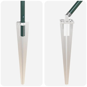 Pali per Recinzione 13 pcs Verde Ø32mm 180 cm Acciaio zincato 42004249