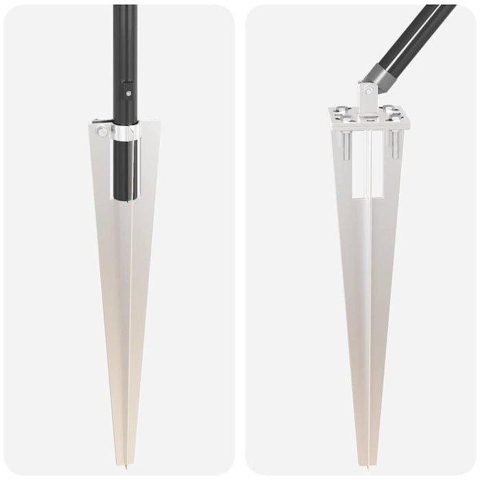 Pali per Recinzione 7 pcs Grigio Ø32mm 100 cm Acciaio zincato 42004254