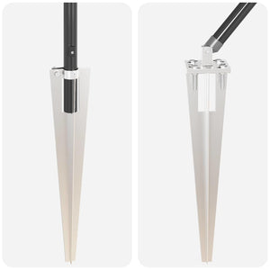 Pali per Recinzione 7 pcs Grigio Ø32mm 160 cm Acciaio zincato 42004260