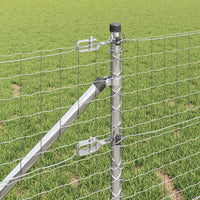 Pali per Recinzione 7 pcs Argento Ø32mm 120 cm Acciaio zincato 42004272