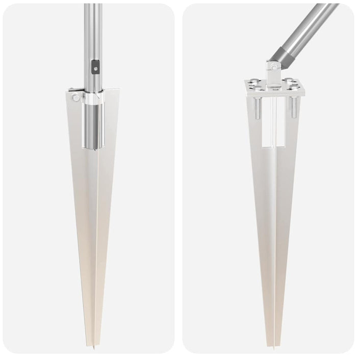 Pali per Recinzione 7 pcs Argento Ø32mm 170 cm Acciaio zincato 42004278