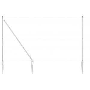 Pali per Recinzione 7 pcs Argento Ø32mm 180 cm Acciaio zincato 42004280