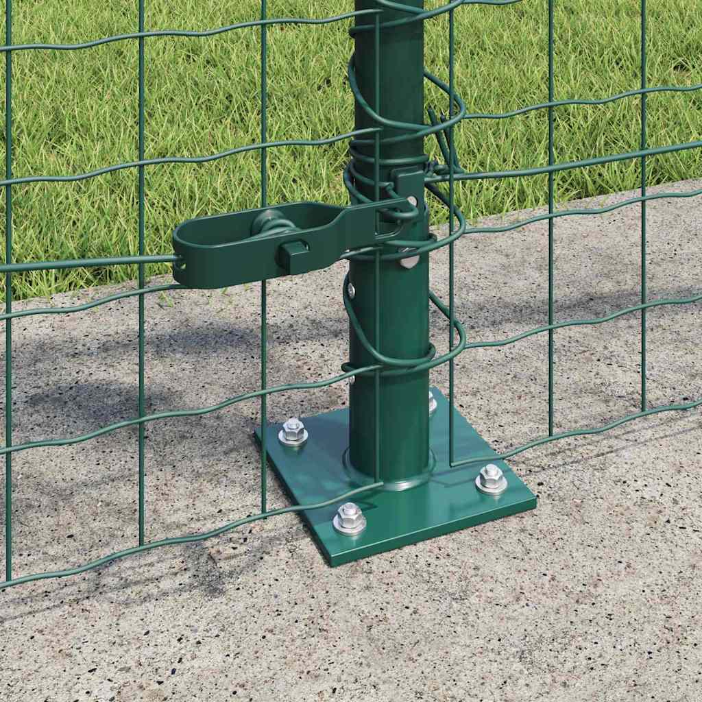 Pali per Recinzione 7 pcs Verde Ø32mm 90 cm Acciaio zincato 42004286