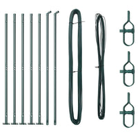 Pali per Recinzione 7 pcs Verde Ø32mm 130 cm Acciaio zincato 42004290