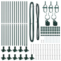 Pali per Recinzione 13 pcs Verde Ø32mm 150 cm Acciaio zincato 42004293