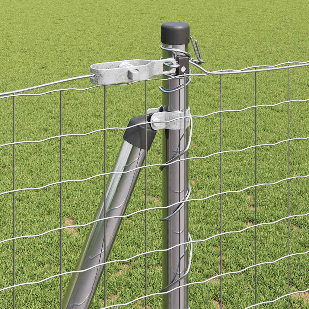 Pali per Recinzione 13 pcs Argento Ø32mm 130 cm Acciaio zincato 42004323