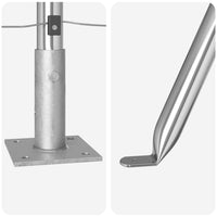 Pali per Recinzione 7 pcs Argento Ø32mm 160 cm Acciaio zincato 42004326