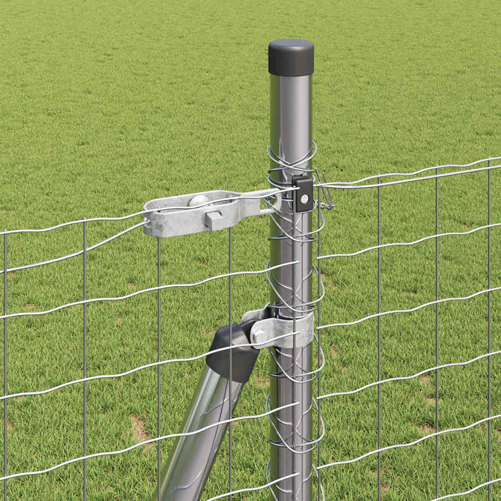 Pali per Recinzione 13 pcs Argento Ø32mm 160 cm Acciaio zincato 42004327