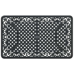 Set da Pranzo per Giardino 7 pcs Nero Alluminio 3334665