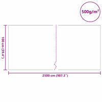 Pile per piscina Grigio 1 x 25 m Poliestere e cotone 4013443