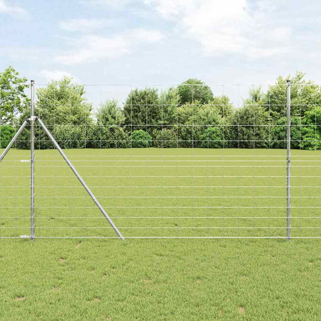 Recinzione da campo Grigio 1.5 x 10 m Acciaio 42005791