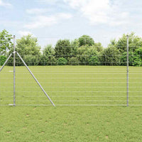 Recinzione da campo Grigio 1.5 x 10 m Acciaio 42005791