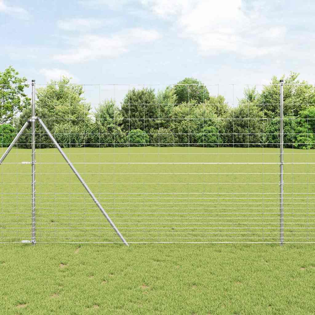 Recinzione da campo Grigio 1.6 x 10 m Acciaio 42005797