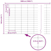 Recinzione da campo Argento 50 x 1.4 m Acciaio zincato 42005846