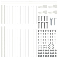 Recinzione per Giardino Bianco 1.7 x 1.5 m 42003882