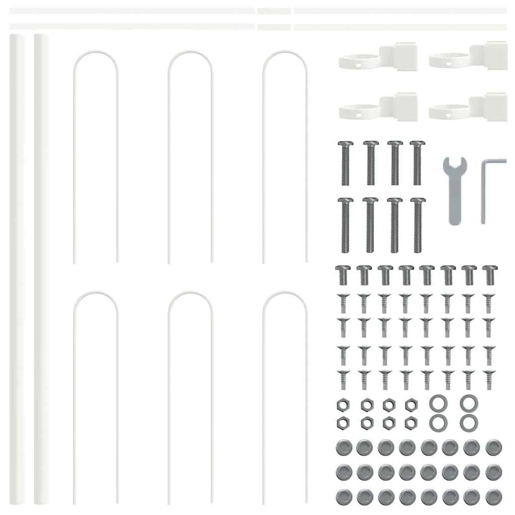 Recinzione per Giardino Bianco 1.7 x 0.6 m 42003883