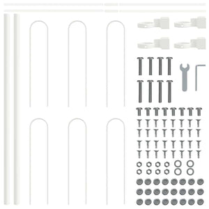 Recinzione per Giardino Bianco 1.7 x 0.6 m 42003883