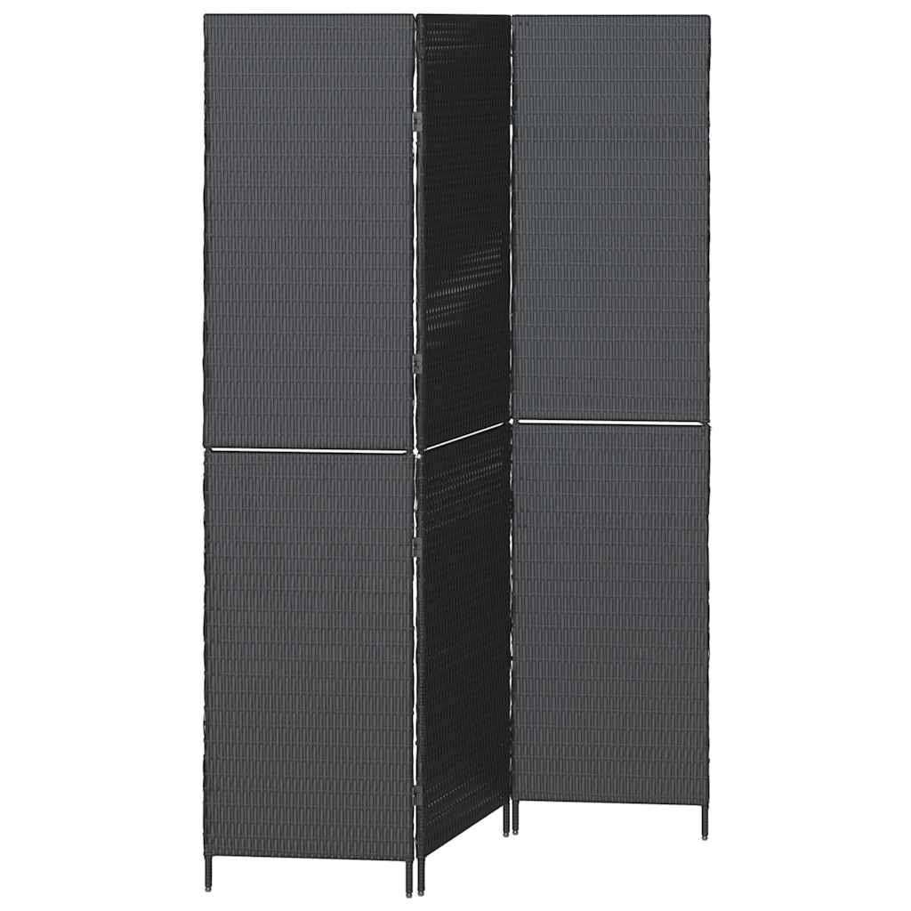 Divider per stanze Nero 146 x 180 cm polyrattan 42003668