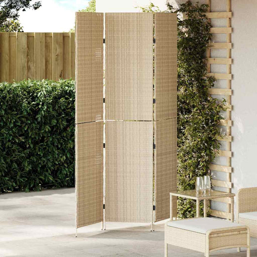Divider per stanze Beige 147 x 180 cm polyrattan 42003671