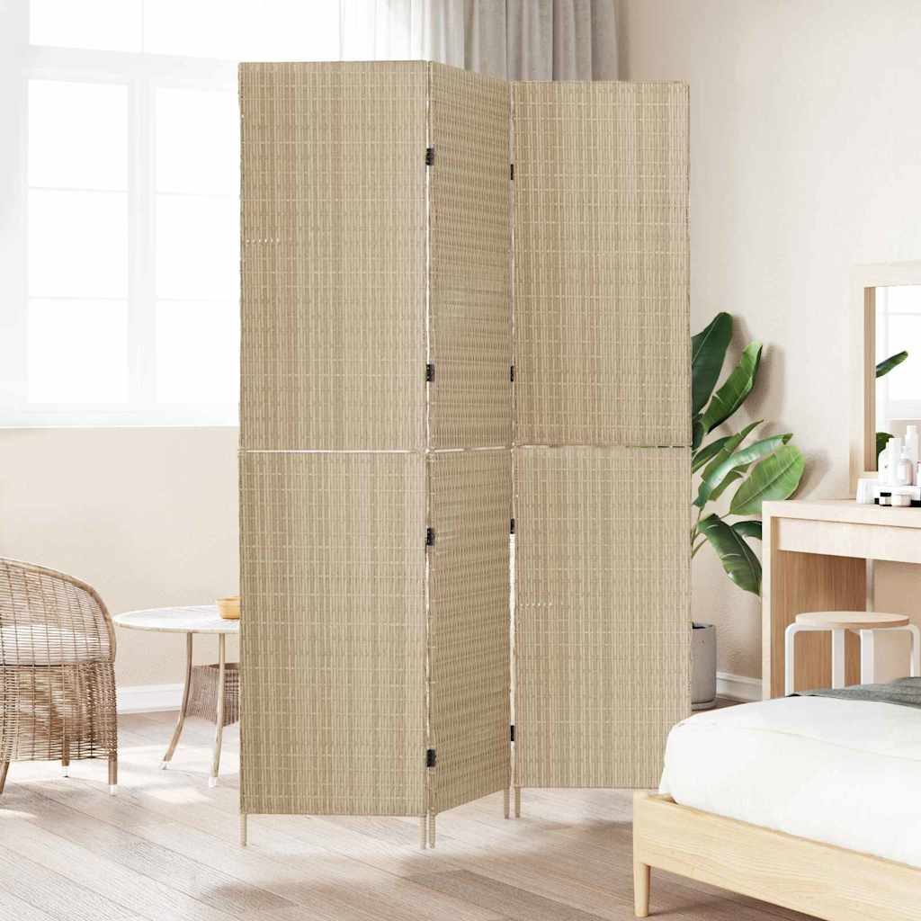 Divider per stanze Beige 147 x 180 cm polyrattan 42003671
