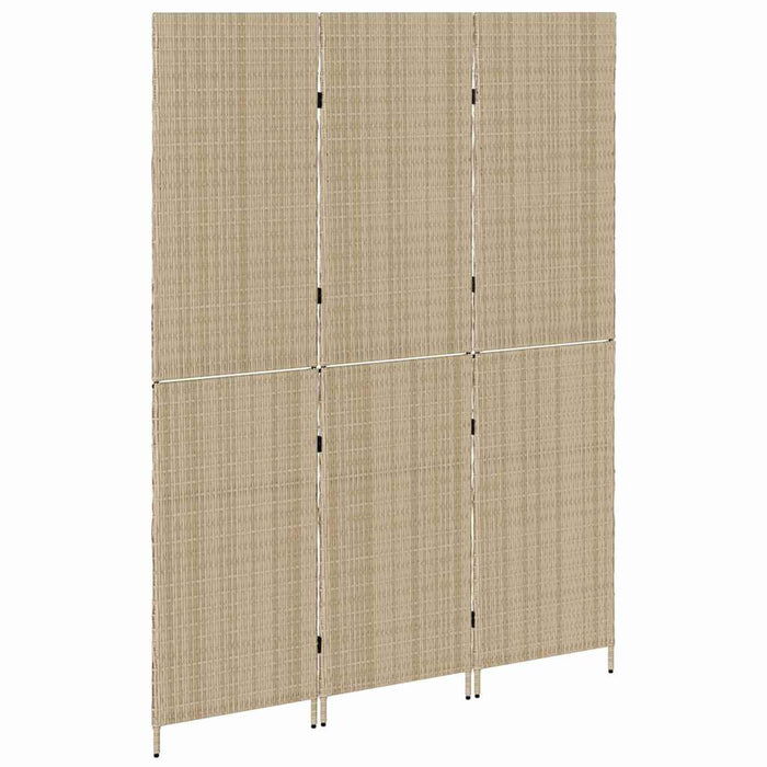 Divider per stanze Beige 147 x 180 cm polyrattan 42003671