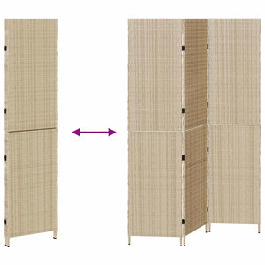 Divider per stanze Beige 147 x 180 cm polyrattan 42003671