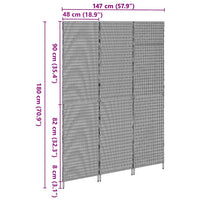 Divider per stanze Beige 147 x 180 cm polyrattan 42003671