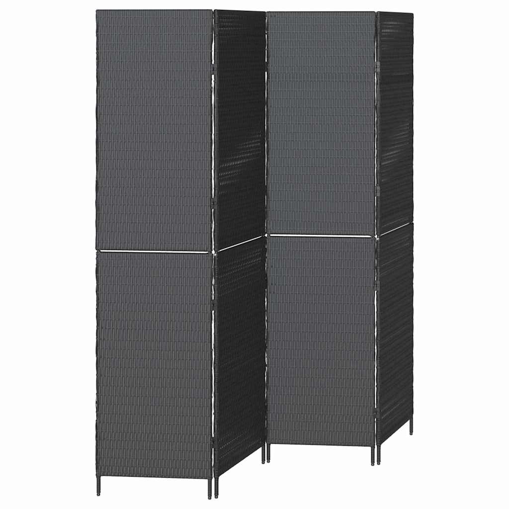 Divider per stanze Nero 195 x 180 cm polyrattan 42003672