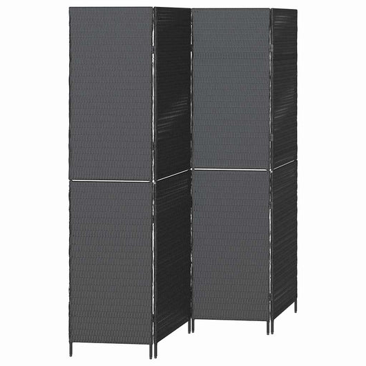 Divider per stanze Nero 195 x 180 cm polyrattan 42003672