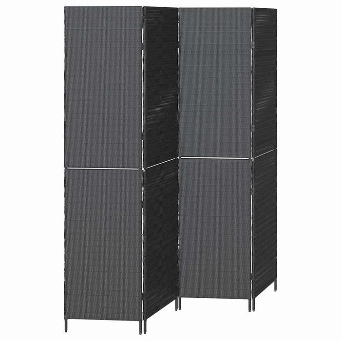 Divider per stanze Nero 195 x 180 cm polyrattan 42003672