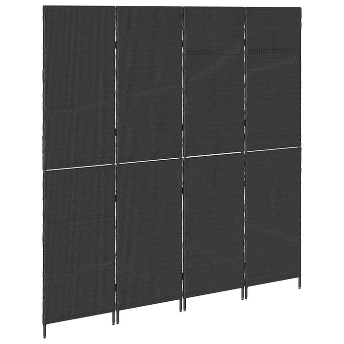 Divider per stanze Nero 195 x 180 cm polyrattan 42003672
