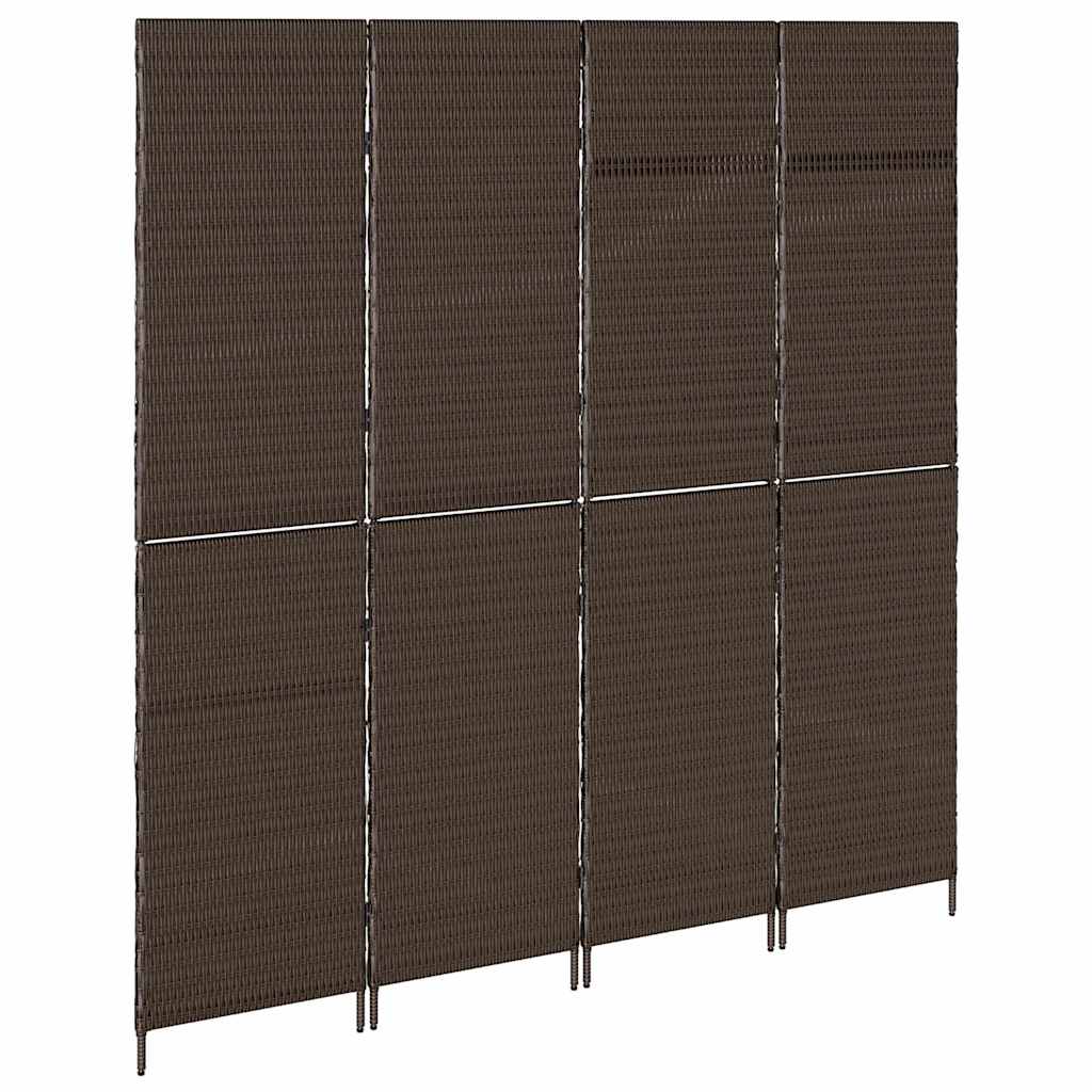Divider per stanze Marrone 195 x 180 cm polyrattan 42003673