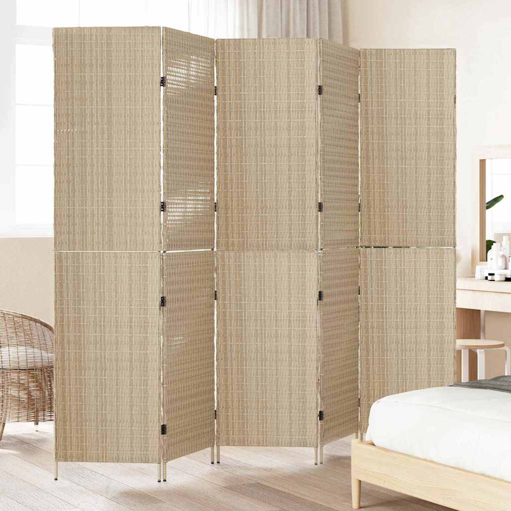 Divider per stanze Beige 242 x 180 cm polyrattan 42003676