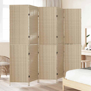 Divider per stanze Beige 242 x 180 cm polyrattan 42003676
